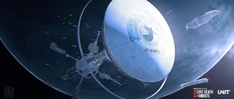 spaceship, Death and Robots, spacestation, 1080P, space, planet, Love