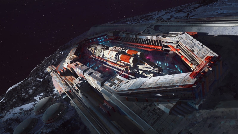 spacestation, artwork, science fiction, 1080P, planet, space