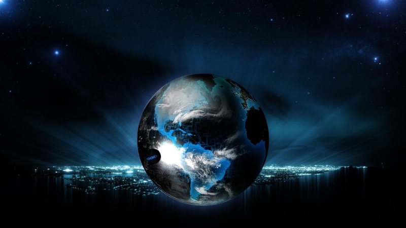 planet, lighting equipment, galaxy, earthlike, no people, space, digital composite, outdoors, 1080P, earth, cool, futuristic, nature, planet - space, fantasy art