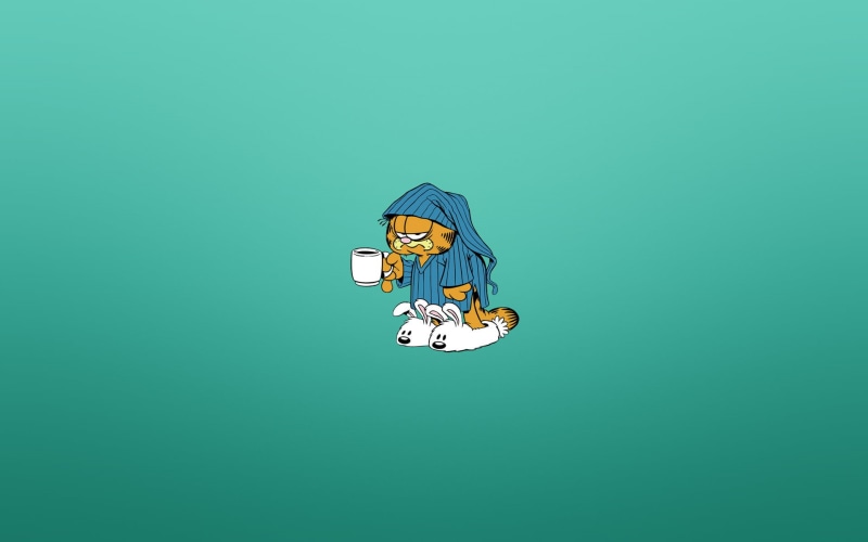 gloomy, leisure activity, fun, humor, men, happiness, cat, backgrounds, water, white fluffy Slippers, minimalism, caricature, blue, no people, green background