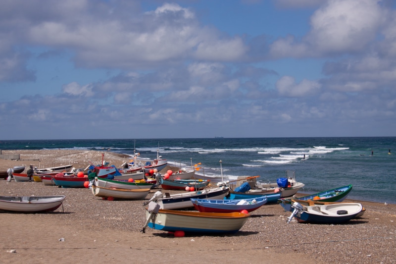 horizon, horizon over water, ocean, 4K, water, transportation, mode of transportation, fishery, windy, beach, klitmoeller, boats, bluish, fishing boat