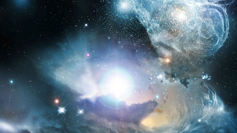 glow, bright, cosmos, outer, backgrounds, light - natural phenomenon, generated, lens flare, sun, science, planet - space, beauty in nature