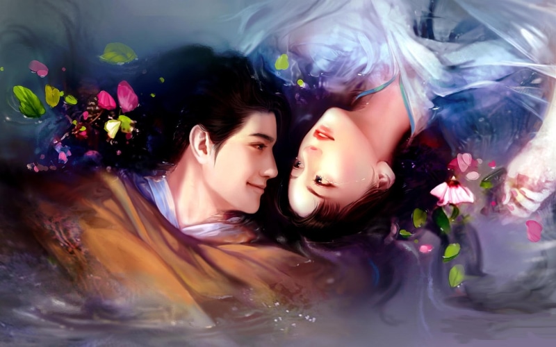 3d and abstract, couple, lovers, 1080P, lovely, game
