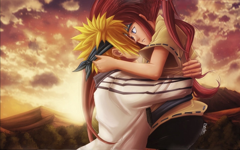 sky, anime girls, uzumaki, nature, women, outdoors, kushina, leisure activity, transportation, real people, young adult, two people, sunlight, naruto, beautiful woman
