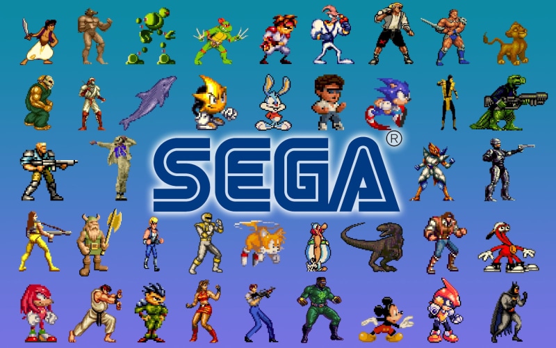 blue, representation, day, pixel art, Sonic the Hedgehog, Mortal Kombat, communication, large group of people, character, real people, group of people