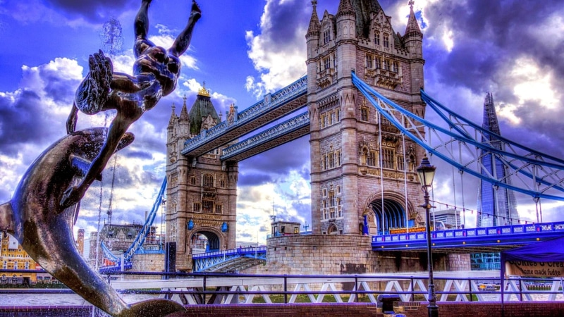 the past, city, landmark, dolphin, united kingdom, cloud, tourism, cityscape, building exterior, architecture, tower bridge, travel destinations, history