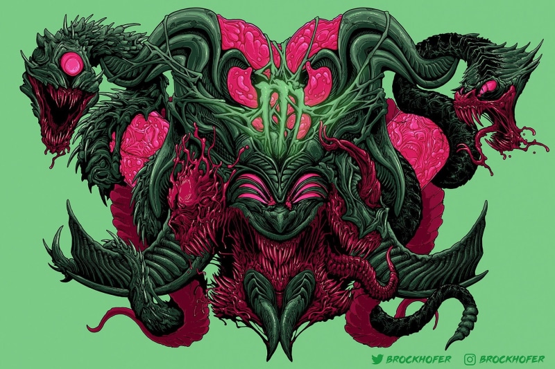 gore, Counter-Strike: Global Offensive, 1080P, digital art, artwork, creature, Brock Hofer, fictional creatures