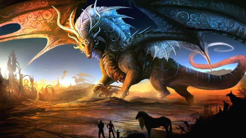 mythical creature, 1080P, fictional character, dragons, mythology, artwork, dragon, myth, art