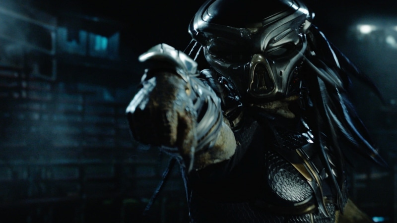 mask, night, mask - disguise, helmet, dark, protection, science fiction, 1080P, movies, selective focus, The Predator (2018), focus on foreground, spooky