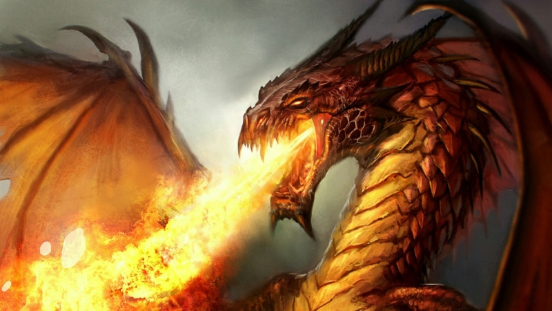 mythology, mythical creature, 1080P, fictional character, fire, dragon, artwork, flame, firebreathing