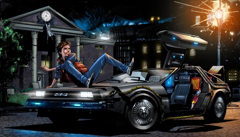 marty mcfly, 2K, delorean, art, delorean dmc-12, future, dmc, back, back to the future, mcfly, car, marty
