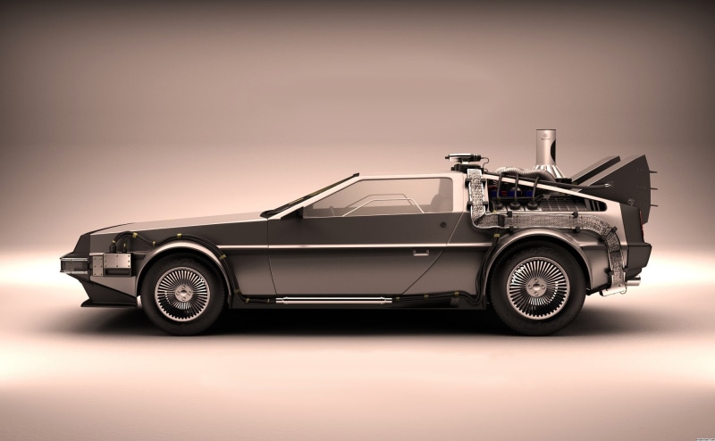 1080P, car, DMC DeLorean, The Time Machine, Back to the Future