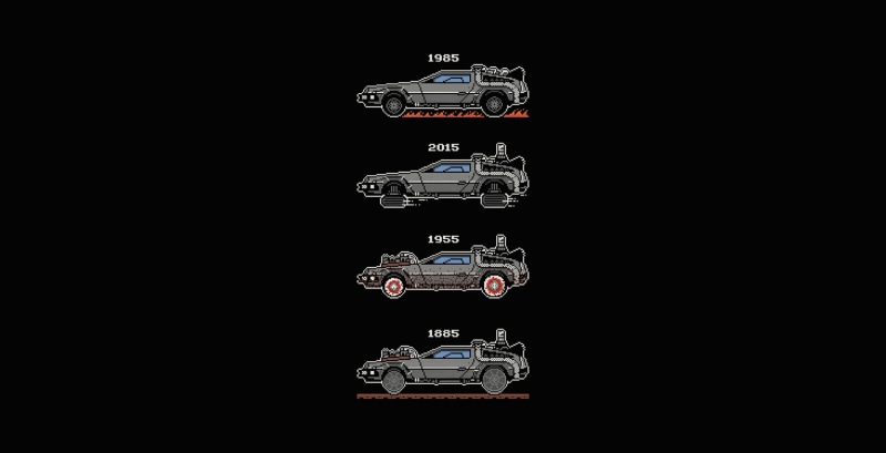 The film, Mauru, Fiction, DeLorean, Minimalism, by Mauru, Machine, 88 MPH, Background, DMC-12, Art, Back to the Future, 1080P, DeLorean DMC-12, Style