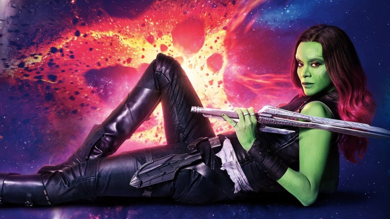 Gamora, Marvel Cinematic Universe, Zoe Saldana, Guardians of the Galaxy, Guardians of the Galaxy Vol. 2, 1080P