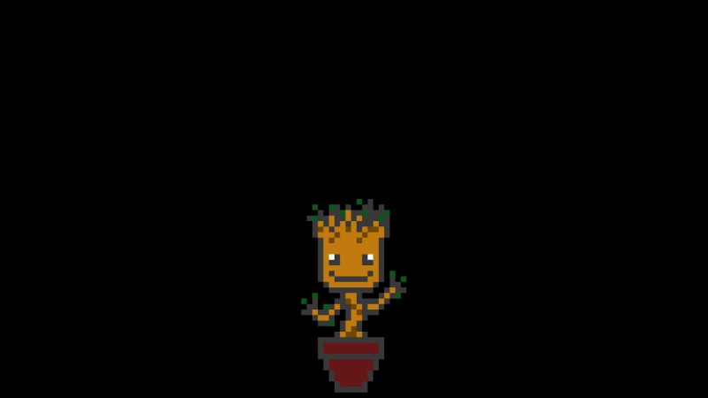 technology, communication, 1080P, multi colored, black background, computer, nature, Groot, business, studio shot, close-up, Guardians of the Galaxy, cut out