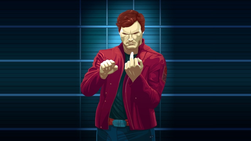 Star Lord, middle finger, 1080P