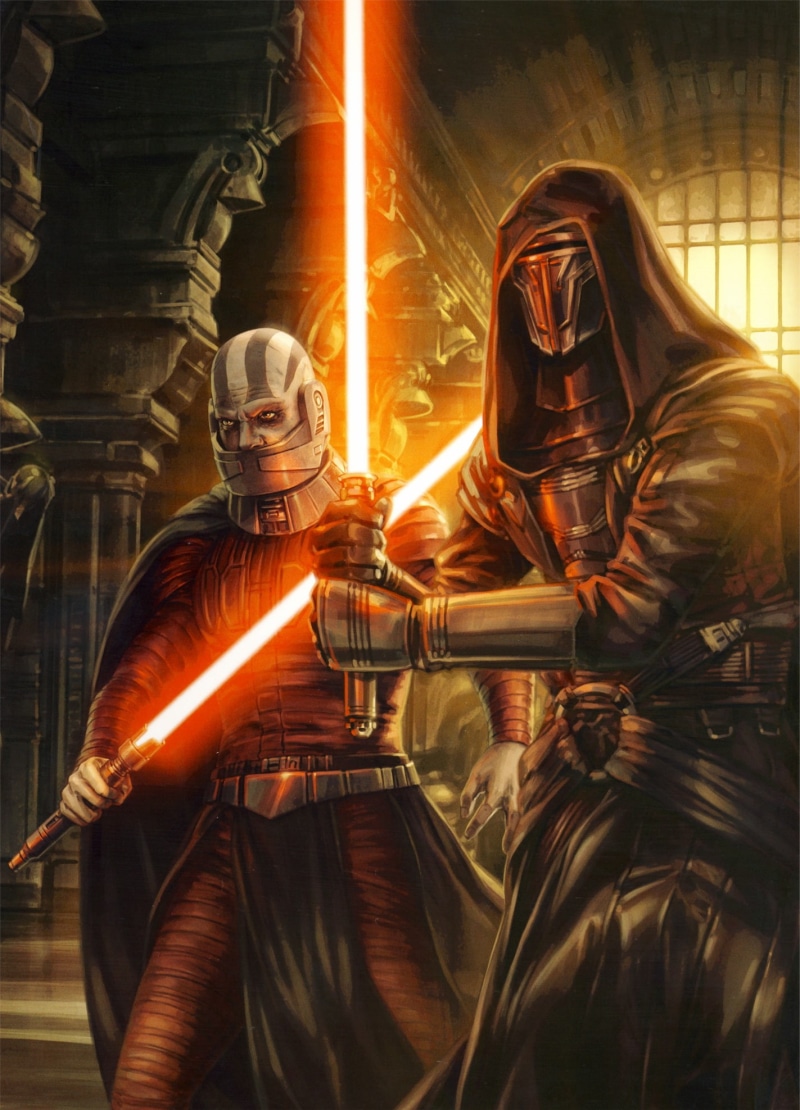 knights, Darth Revan, lords, republic, 1080P, sith, star, ii, wars, stars, art, lightsabers, hd, space, malak, old, darth, revan