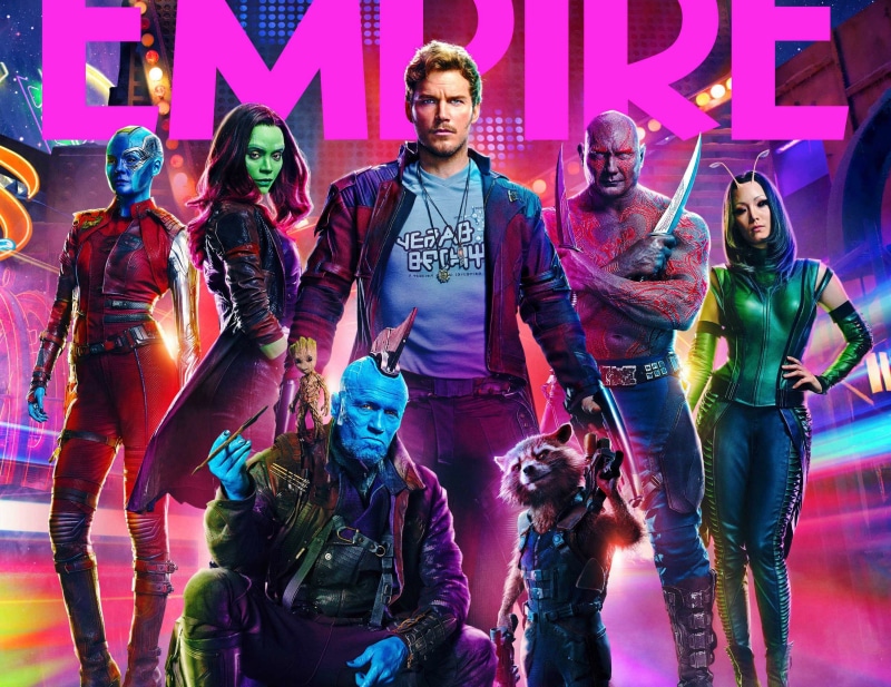 Vin Diesel, Zoë Saldaña, Groot, Zoe Saldaña, Dave Batista, Gamora, Bradley Cooper, Star Lord, Michael Rooker, cinema, Marvel Comics, dagger, film, Empire
