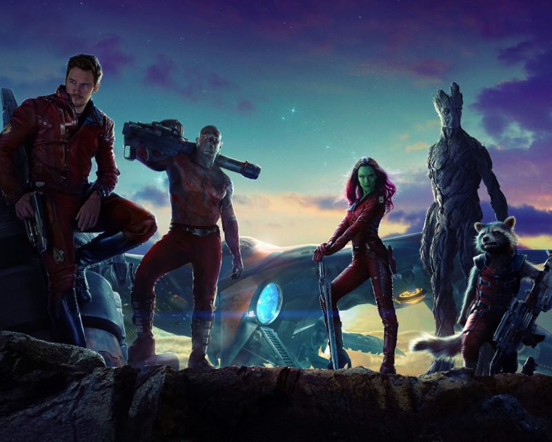 Film, Destroyer, Guardians, Zoe Saldana, Groot, Vin Diesel, Gamora, Drax, Chris Pratt, Movie, Galaxy, 1080P, Dave Bautista, Peter, Raccoon, the, Guardians of the Galaxy