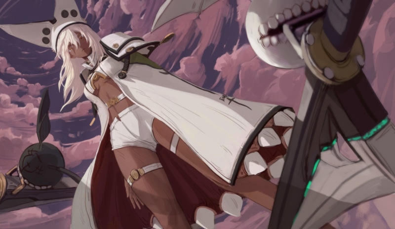standing, nature, white color, day, low section, celebration, textile, anime, pink color, bed, sunlight, close-up, Ramlethal Valentine, 1080P, Guilty Gear