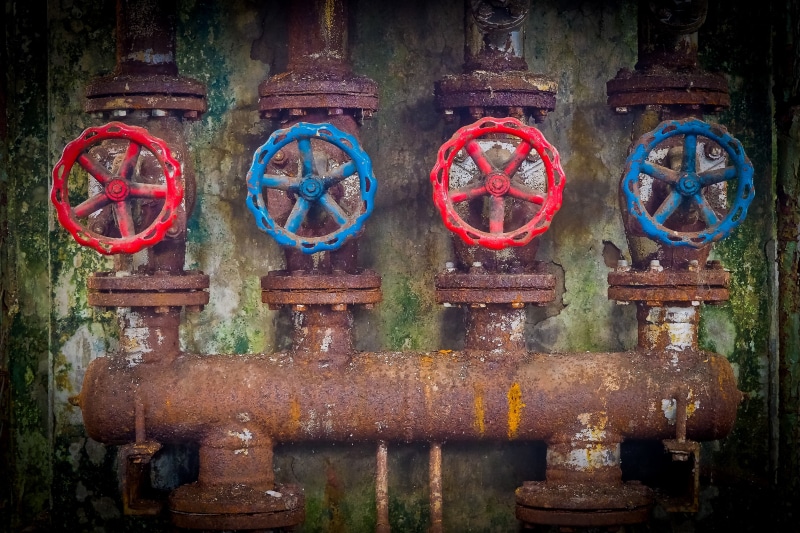 technology, break up, circle, oxidized, lapsed, mysterious, ailing, water, outdoors, forget, architecture, geometric shape, leave, past, water pipes, gloomy