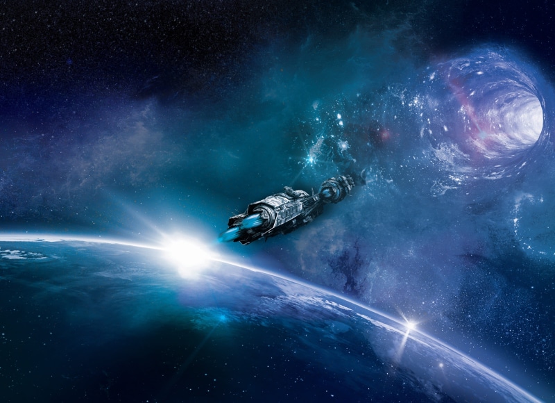 travelling, star, universe, earth, planet - space, 2K, desktop, people, travel, rocket, blue, dimension, transportation, water, space, lens flare, sea