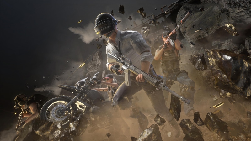 Helmet, Video Game, 4K, Bike, PlayerUnknowns Battlegrounds, Gun