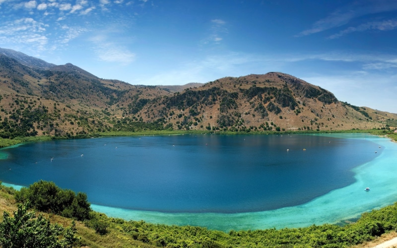 no people, 1080P, cloud - sky, landscape, turquoise colored, plant, nature, blue, tranquil scene, lake, lagoon, volcanic crater, environment, day, mountain range