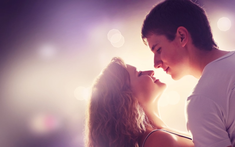 boyfriend, hairstyle, togetherness, females, s, 1080P, men, neck, flirting, Love, affectionate, white, two people, young couple, happiness, face to face
