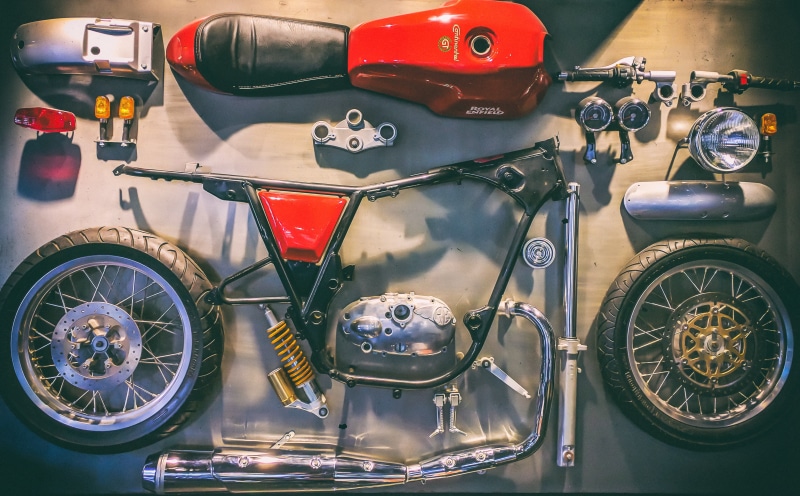 disassembled, 4K, Royal Enfield, motorcycle