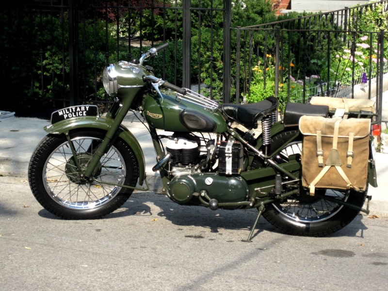 sunlight, outdoors, travel, day, no people, motorcycle, WW2, road, mode of transportation, street, 2K, land vehicle, tree, royal, military police, transportation