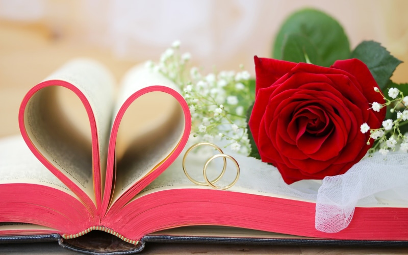 Red, Book, 2K, Love, Roses, s, Rings, Day, Hearts, Valentine, Flowers
