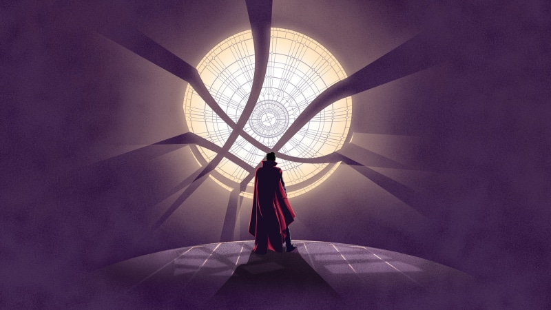 Doctor Strange, Minimal, Artwork, 2K
