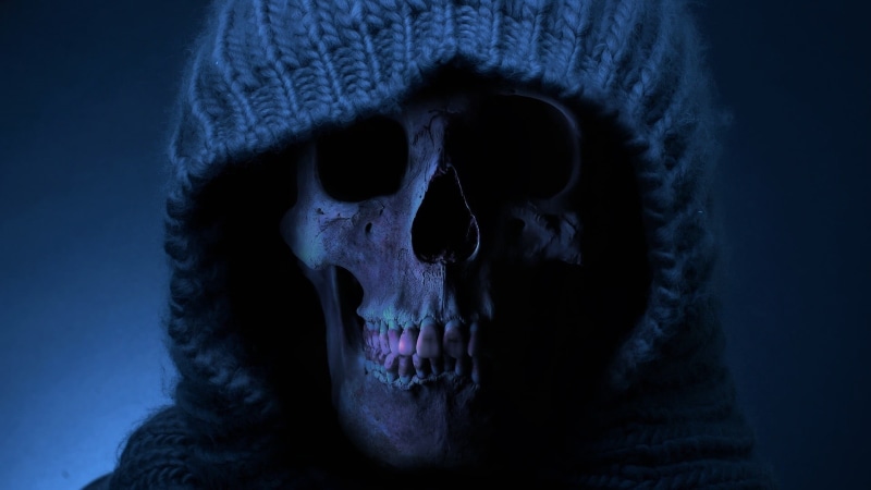 gothic style, evil, people, celebration, shock, monster - fictional character, spooky, human skull, skeleton, black background, halloween, 1080P, bone