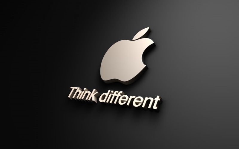 different, think, logo, 1080P, apple