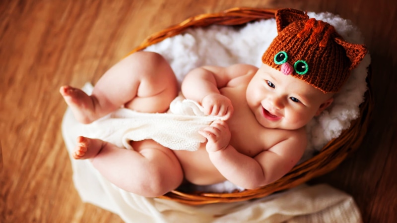 softness, looking At Camera, basket, young, white, human Face, lying Down, women, small, baby, boys, blue eyes, newborn, hat, beauty, color Image, babies And Children