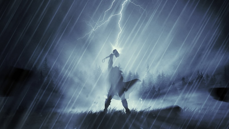 artwork, behance, artist, thor, Illustration, superheroes, digital art, 1080P, hd