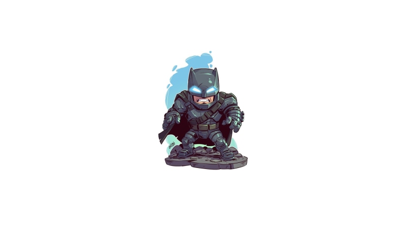 digital art, simple background, minimalism, white background, artwork, 1080P, comics, Derek Laufman, Batman