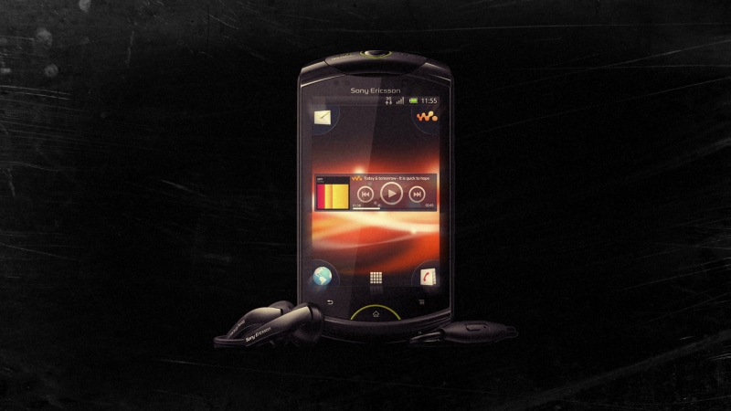 black background, music, with live walkman, player, 1080P, sony ericsson