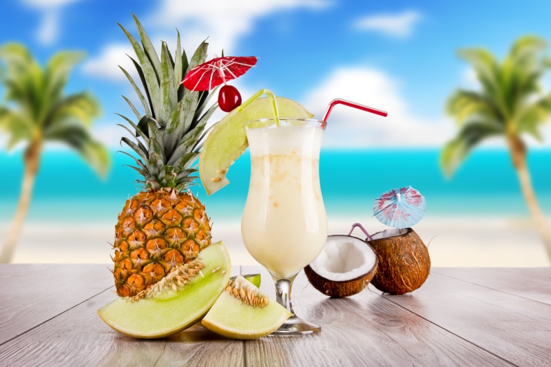 tourist Resort, wood - Material, milkshake, tropical Climate, pineapple, pina Colada, orange, glass - Material, cold - Temperature, tropical drink, lifestyles