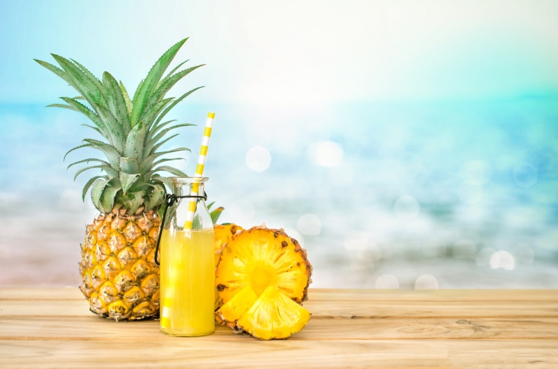 drink, fruit, summer, pineapple, fresh, juice, 2K