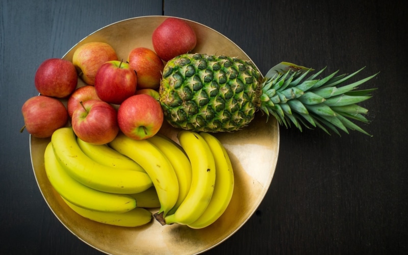 pineapple, food, apple, fruits, fruit dish, banana, 2K, fresh, fruit, dish