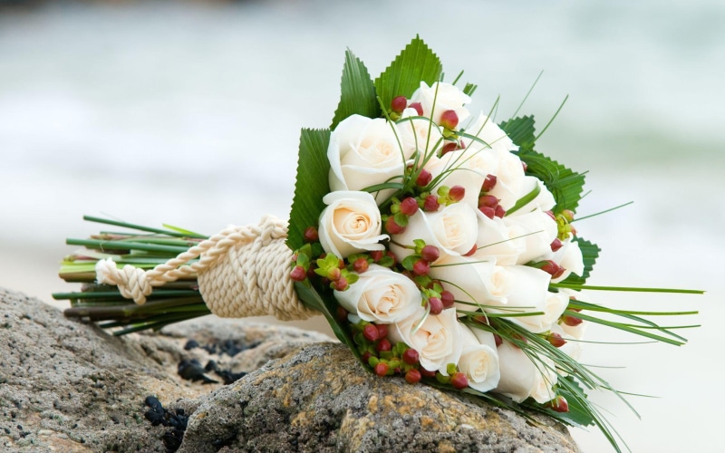 bouquet, 1080P, rose, white, flowers, roses, 1920x1200