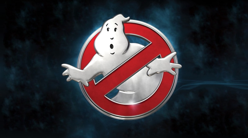 indoors, movie, dark, people, studio shot, Ghostbusters, film, ghost, single object, blue, sugoi, smiling, buster, 2K, logo, cinema, paranormal entity