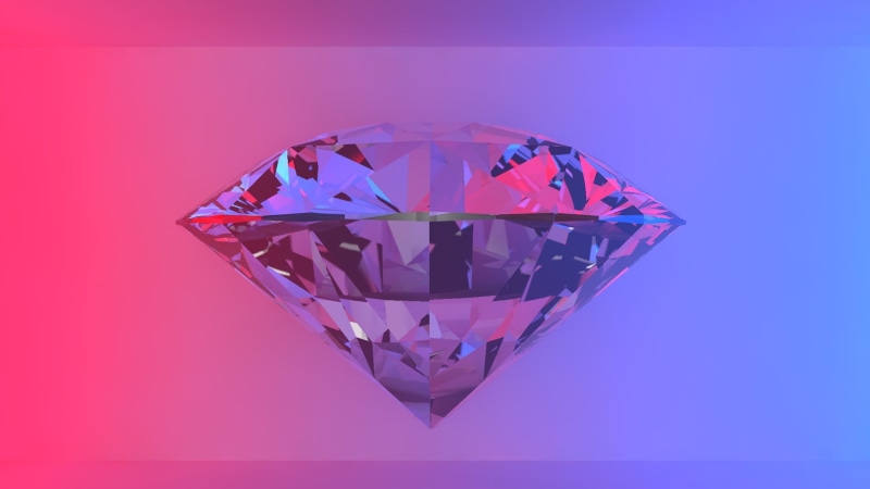 1080P, reflection, colored background, studio shot, jewels, fashion, diamond - gemstone, diamonds, luxury, transparent, close-up, indoors, pink color