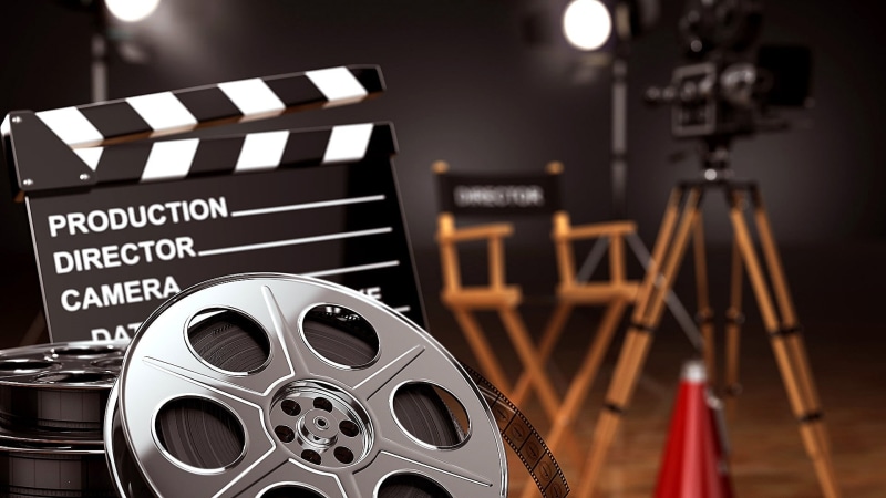 filmmaker, projection, movie director, communication, lighting equipment, video, film, backgrounds, arts culture and entertainment, studio, industry, movie theater