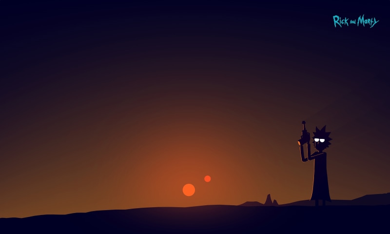 Minimalist, TV Show, 2K, Rick and Morty, Rick Sanchez