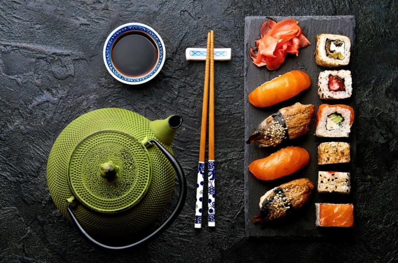1080P, food, still life, sushi