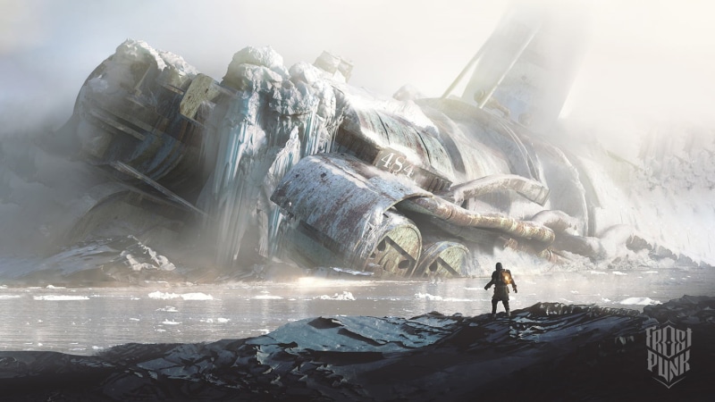 leisure activity, water, beauty in nature, men, train, lens flare, games art, rock - object, scenics - nature, rock, gray, Frostpunk, young adult, nature
