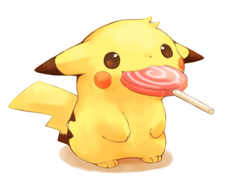 pikachu, animal representation, food and drink, smiling, toy, simple background, representation, white background, yellow, drawing - Art Product, animal themes